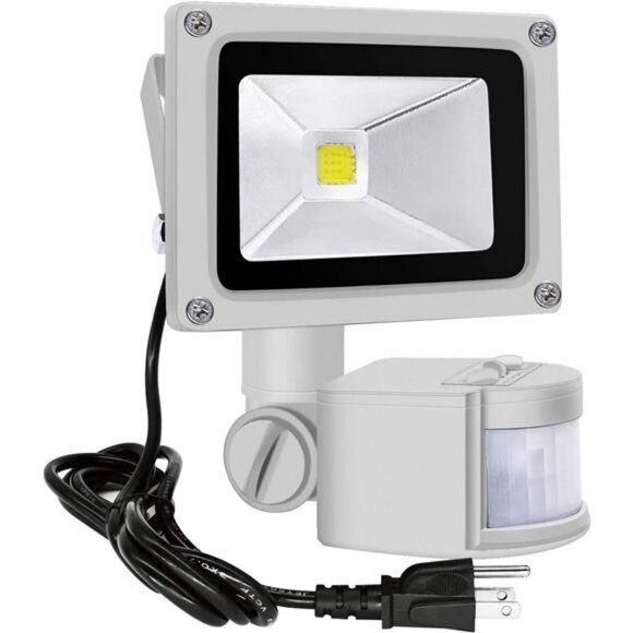 Motion Sensor Flood Lights Outdoor,10W Induction LED Lamp - Picture 1 of 6